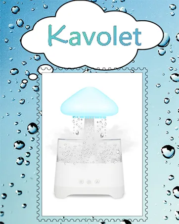 Kavolet Rain Cloud Humidifier with Remote Control White Noise Aroma Diffuer with 3 Level Adjustable Raindrop Night Light Humidifier with 7 Color Changing Lights for Bedroom and Office (White) - product information 2