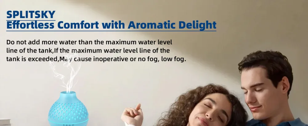 SPLITSKY 400ML Essential Oil Diffuser with Remote Control Cool Mist Air Aromatherapy Humidifier 10 Hours Quiet Scent Diffuser 14 LED Colors Timer for Room Bedroom and Office Blue - product information 14