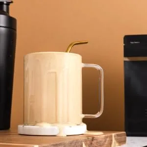 Protein Works - Ultimate Diet Breakfast Shake | Low Calorie Breakfast Shake | Low Sugar High Protein Breakfast | 18 Servings | Vanilla Creme | 1kg Vanilla Cr me 1kg - glass smoothie