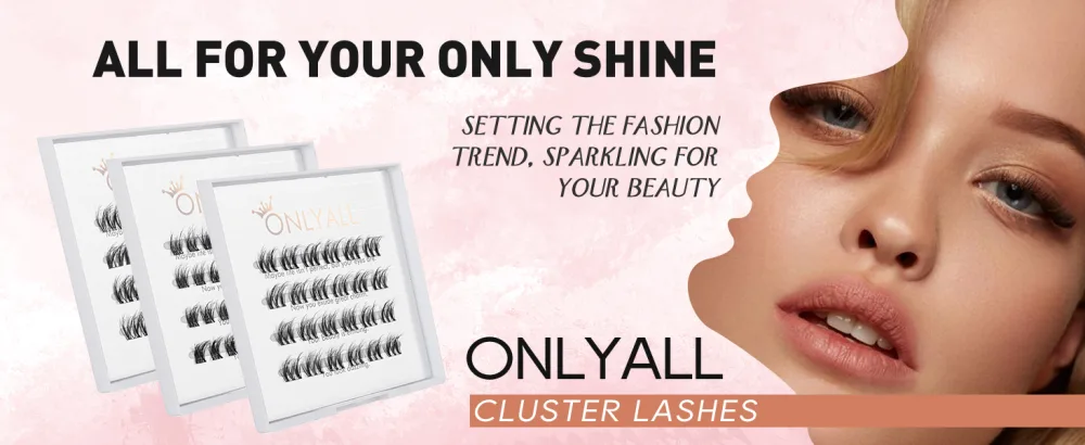 Onlyall Cluster Lashes DIY Eyelash Extensions 24 Lash Clusters Individual Lashes Natural Look Strip Lashes Extension False Lashes H-48 H-48(11MM) - lashes -logo