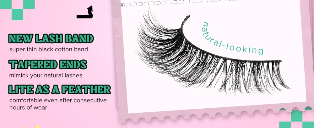 Natural Lashes Wispy Eyelashes Natural Look False Lashes Mink False Eyelashes Volume Lashes Thin Band Eyelashes 10 Pairs D-M02 D-M02 (12mm) - Mink Lashes Full Volume Lashes Natural Look like kiss lashes