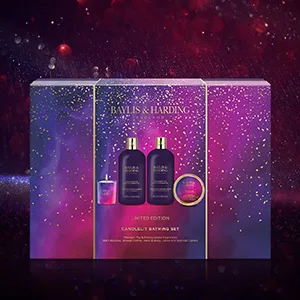 Baylis & Harding Midnight Fig & Pomegranate Luxury Candlelit Bathing Gift Set (Pack of 1) - Vegan Friendly - Lifestyle Image