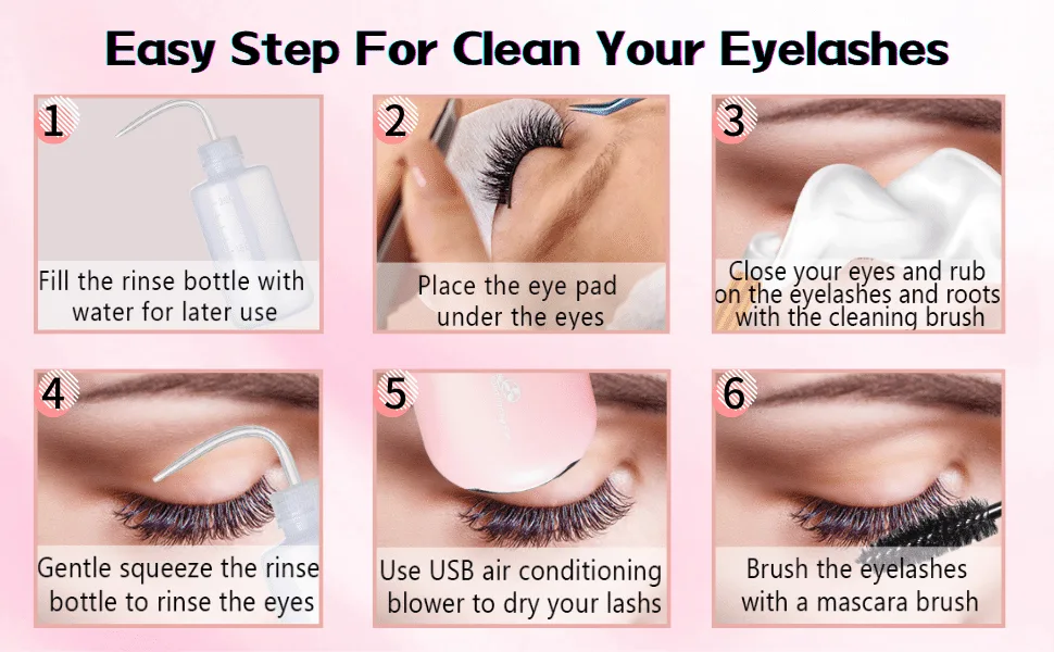 Tongyend Lash Shampoo for Lash Extensions Eyelash Extension Cleanser Lash Cleanser for Extensions with Brushes Eyelash Extension Shampoo for Eyelashes Extension Remover Salon & Home Use (2pc) Lash Shampoo-2pc - Lash Shampoo Eyelash Extension Cleanser Kit
