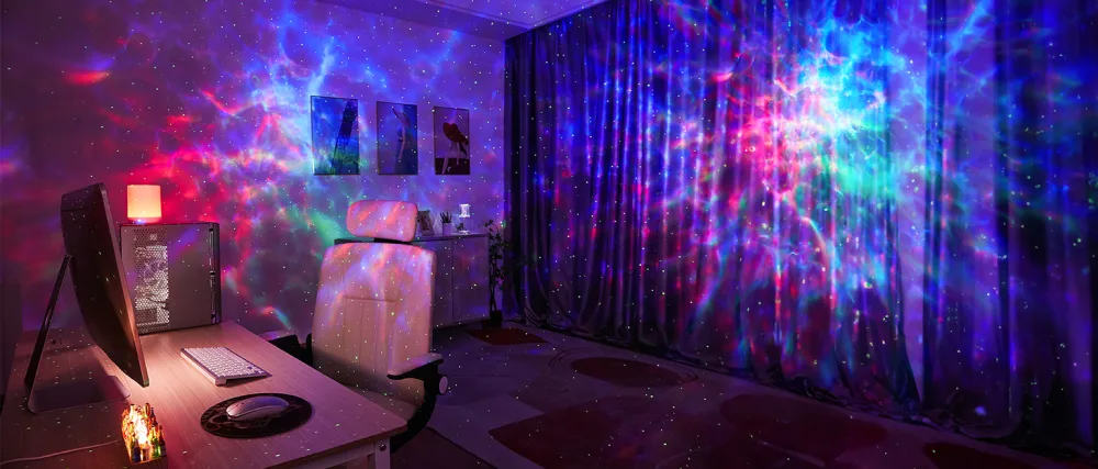 Galaxy Projector HD RGB Star Projector Night Light Projector for Bedroom 15 White Noise Galaxy Light Projector HiFi Bluetooth Speaker Galaxy Light Remote&Timer Sensory Lights Projector Light for kids Deep Sky Blue - galaxy projector star projector for bedroom galaxy lights for bedroom galaxy projector for bedroom
