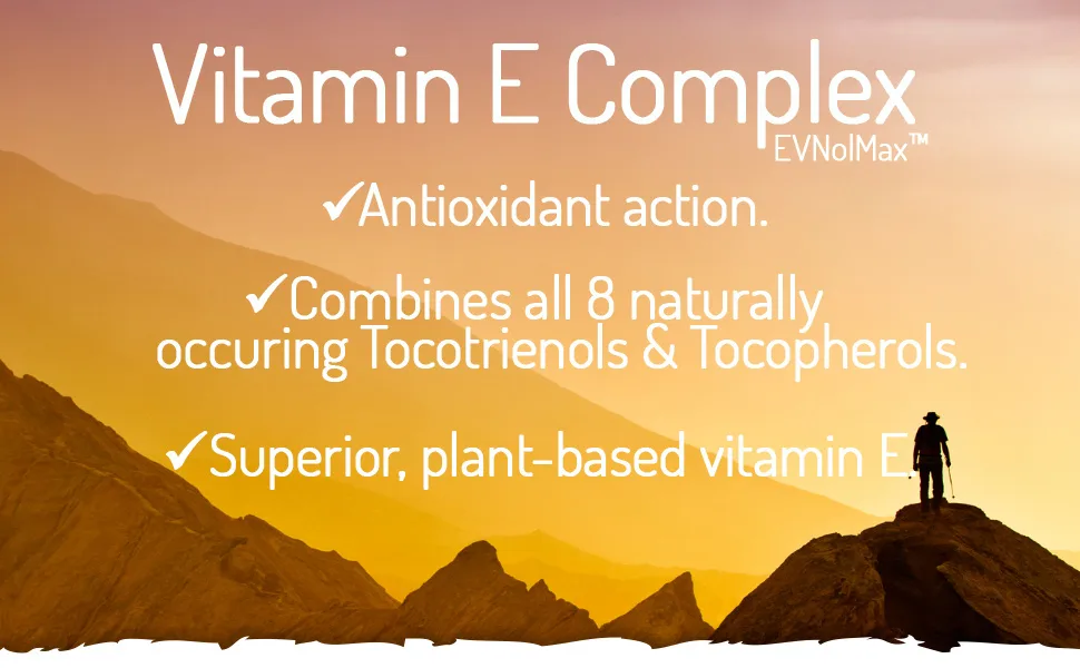 Vitamin E Complex - All 8 E Tocopherols & Tocotrienols - 120 Capsules - Plant-Based & Whole Food - Orangutan Friendly - Vegan - No Fillers Binders or Flow Agents - Vitamin E