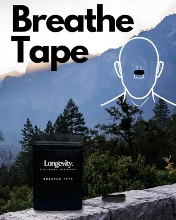 Longevity Breathe Tape - 30 x Nasal Strips Anti Snoring Device Improved Nasal Breathing Relieves Congestion (30 Strips)  - Breathe Tape