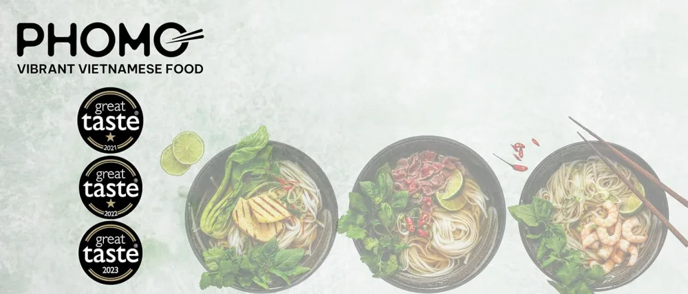 Authentic Vegetable Pho Broth | Slow-Simmered 12-Hour Vietnamese Recipe | 100% Natural Ingredients | No MSG/Preservatives | Gluten/Nut/Sesame Free | Makes Two Bowls | 45 Calories per Portion - phomo pho broth vietnamese bone broth