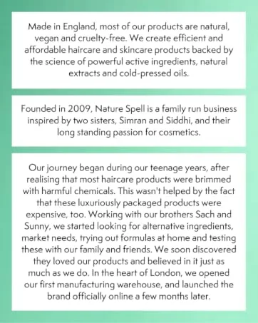 Nature Spell Hair Growth Shampoo and Conditioner Set 300ml x 2 Growth Complex Sulphate Free Shampoo and Conditioner Sets Improves Strength Shine & Volume - made in england