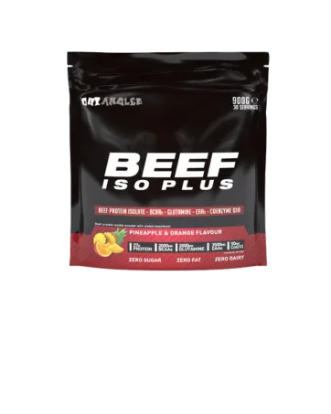 Out Angled Beef Iso Plus Isolate Protein 900g (Apple Raspberry) - beef iso plus 900