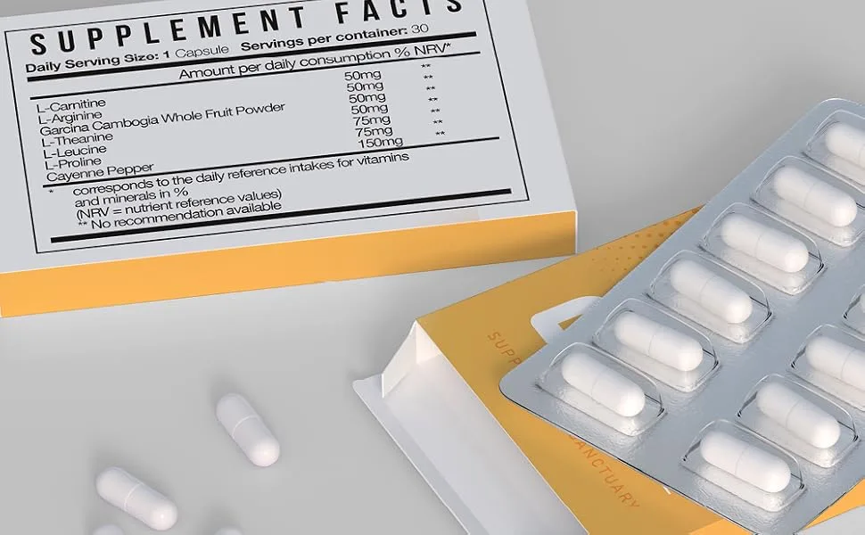 B+ Weight Managment 30 Capsules 30 Days Supply Supplements Sanctuary - product information 18