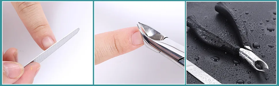 Nail Clippers for Thick Nails Heavy Duty Toenail Cutters with Nail File Pedicure Tool for Ingrown Hard Toenail Fingernail - Nail Clippers