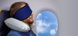 LC-dolida Bluetooth Sleep Mask Headphones 3D Deep Eye Mask with Headphones Breathable Sleeping Mask for Side Sleeper Zero Eye Pressure Adjustable Eye Covers for Travel/Night Shift/Nap 3d Purple - sleep mask with headphones