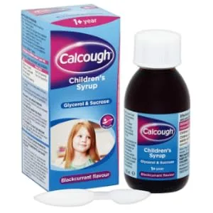 Calcough Children's Syrup Cough & Sore Throat Relief for 1+ Year Blackcurrant Flavour 125 ml (Pack of 1) - product information 2