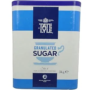 Tate and Lyle Fairtrade Granulated Pure Cane Sugar Drum with Handle 3 kg 3 kg (Pack of 1) - product information 2