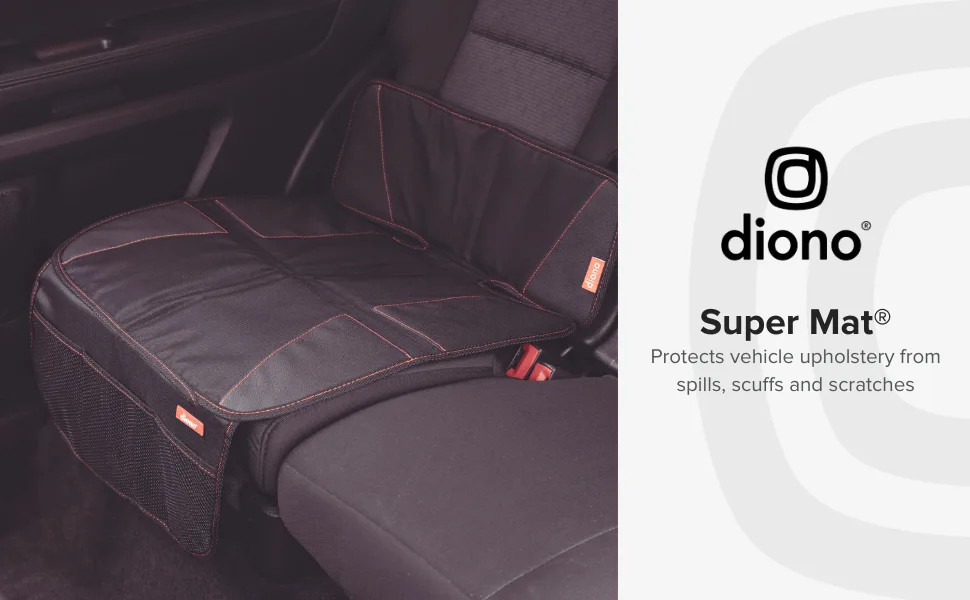 Diono Super Mat Vehicle Seat Protector Black 1 Count (Pack of 1) - Super Mat Black