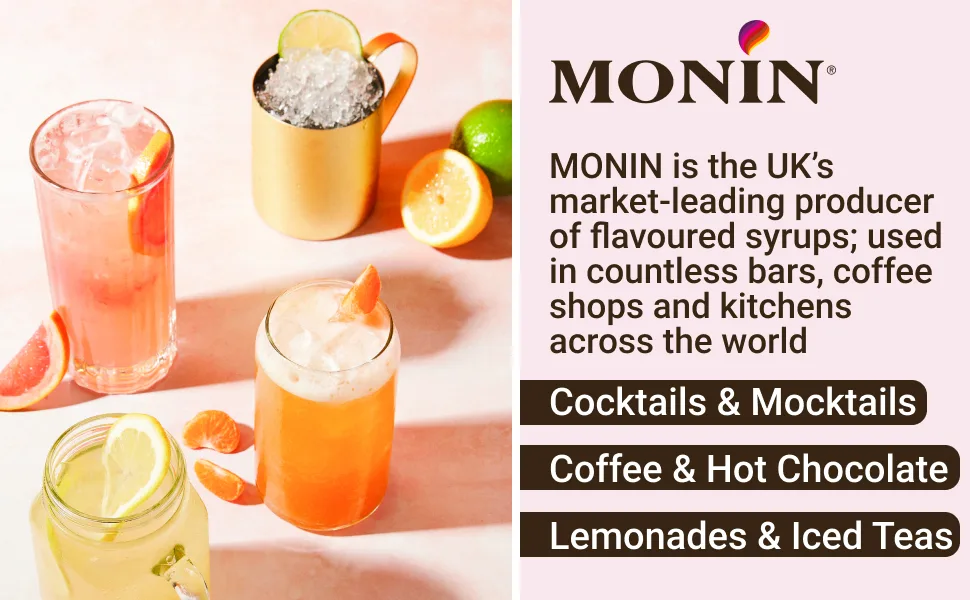 Monin Lime Syrup 70cl Bottle - Lime Syrup Flavouring for Cocktails Lime 700 ml (Pack of 1) - cocktail syrups