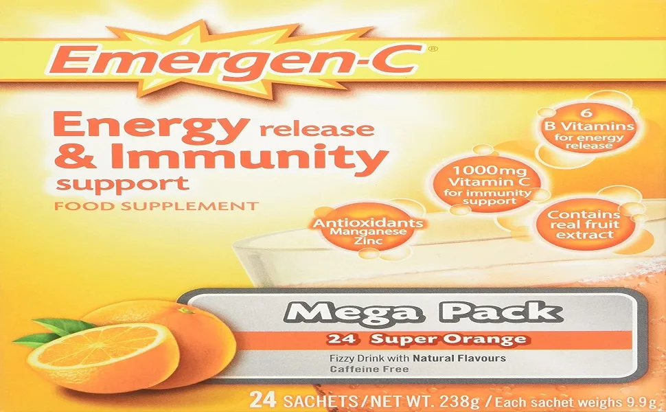 Emergen-C Multiminerals For Adults With Vitamin C Super Orange 24pk - product information 1