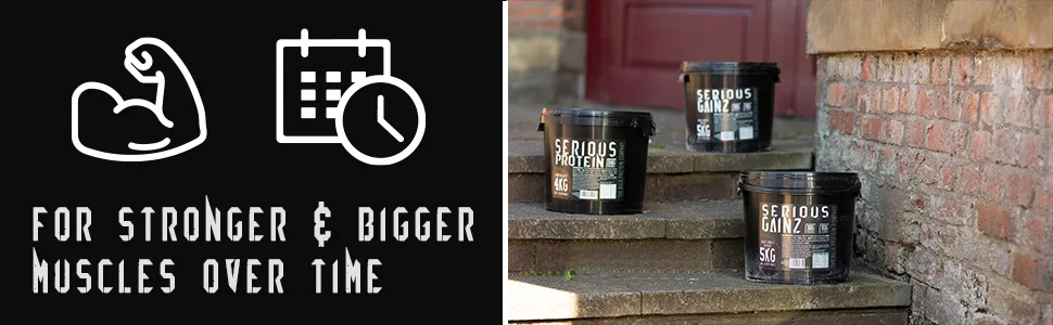 The Bulk Protein Company - Serious Gainz Mass Gainer Protein Powder Black Forest Gateau 5kg Black Forest Gateau) 5kg - The Bulk Protein Company Serious Gainz high protein powder shake, bulking powder
