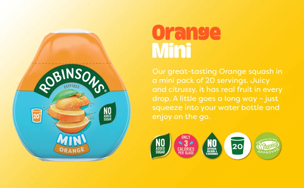 Robinsons Mini Orange 66ml Orange 66 ml (Pack of 1) - Robinsons Mini Orange