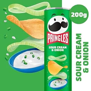 Pringles Sour Cream & Onion Crisps 200g - 200g sco
