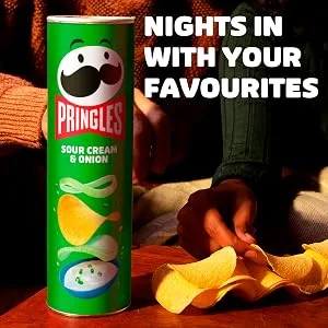 Pringles Sour Cream & Onion Crisps 200g - big night in sour cream