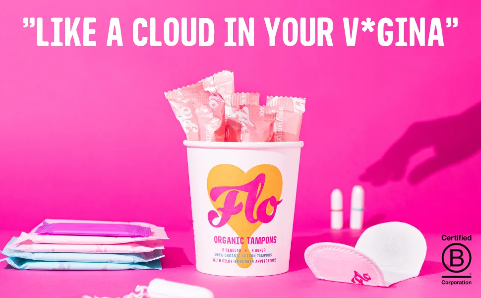 FLO Applicator Tampons Made from Organic Cotton Biodegradable Regular and Super Combo Pack 14 Count (Pack of 1) - non applicator tampon