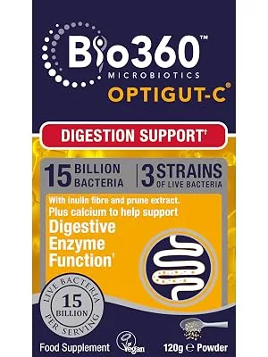 Natures Aid Bio360 OptiGUT-C (15 Billion Bacteria) from Natures Aid Digestion Support 120 g Powder Bio360 OptiGUT-C 120g Powder - bio360 optigut-c