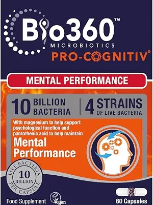 Natures Aid Bio360 Pro-Cognitiv (10 Billion Bacteria) from Natures Aid Mental Performance 60 Capsules Bio360 Pro-Cognitiv 60 Capsules - bio360 pro-cognitiv