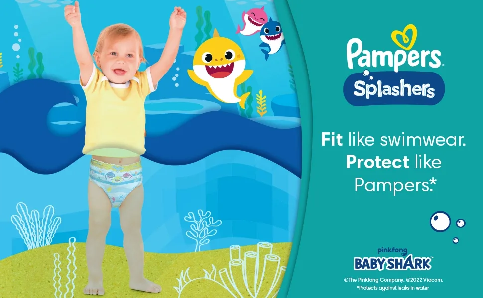 Pampers Splashers Size 5-6 Disposable Swim Pants 10 x - Pampers Splashers