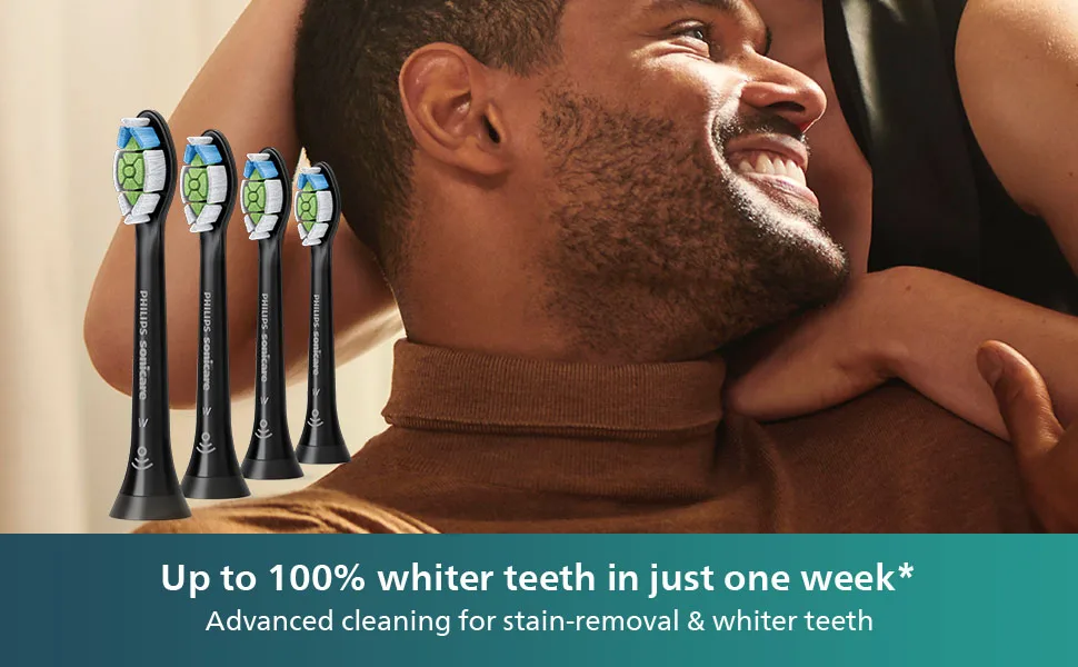 Philips Sonicare Optimal Whitening Black BrushSync Heads (Compatible with all Philips Sonicare Handles) 4 Pack Black 4 Count (Pack of 1) - product information 2