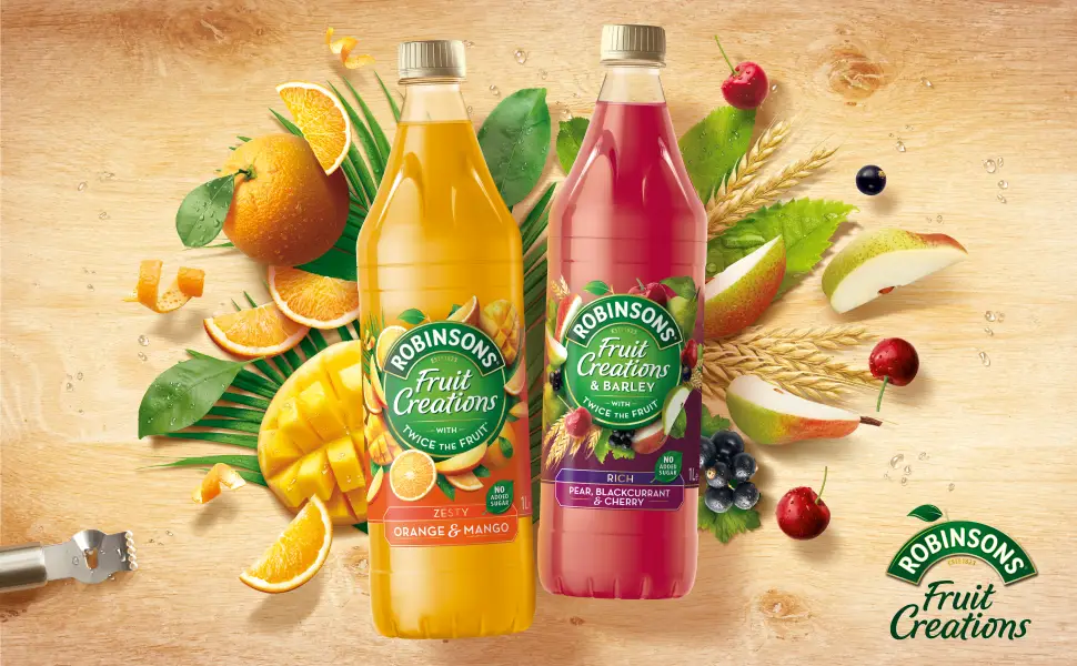 Robinsons Fruit Creations Real Fruit Squash Low Calorie Delicious Peach and Raspberry 20 Servings 1L Peach and Raspberry 1 l (Pack of 1) - Robinsons Fruit Creations