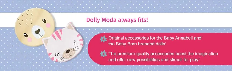 Dolly Moda Onesie 30cm - For Toddlers 3 Years & Up - Easy for Small Hands - Promotes Empathy & Social Skills - Includes 1 Onesie - Dolly Moda Einteiler 30 cm Onesie