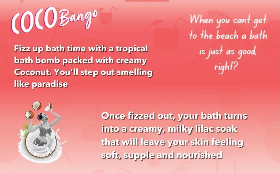 Dirty Works Tropic Like it's Hot Coco-Bango Coconut Bath Bomb 150g - Coco Bango 1