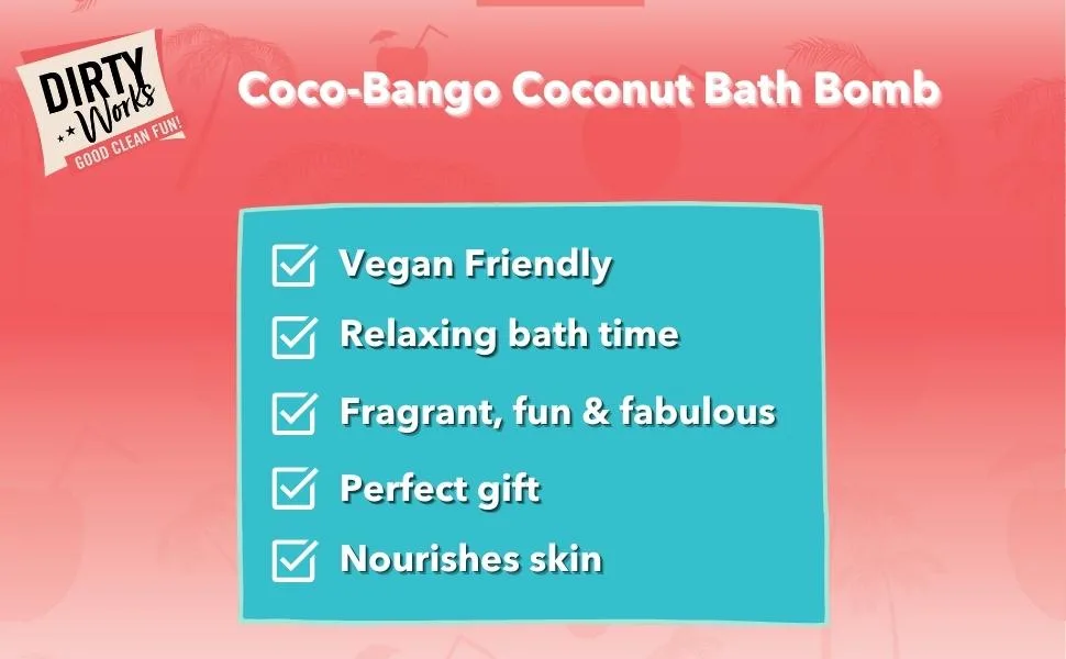 Dirty Works Tropic Like it's Hot Coco-Bango Coconut Bath Bomb 150g - Coco bango 4