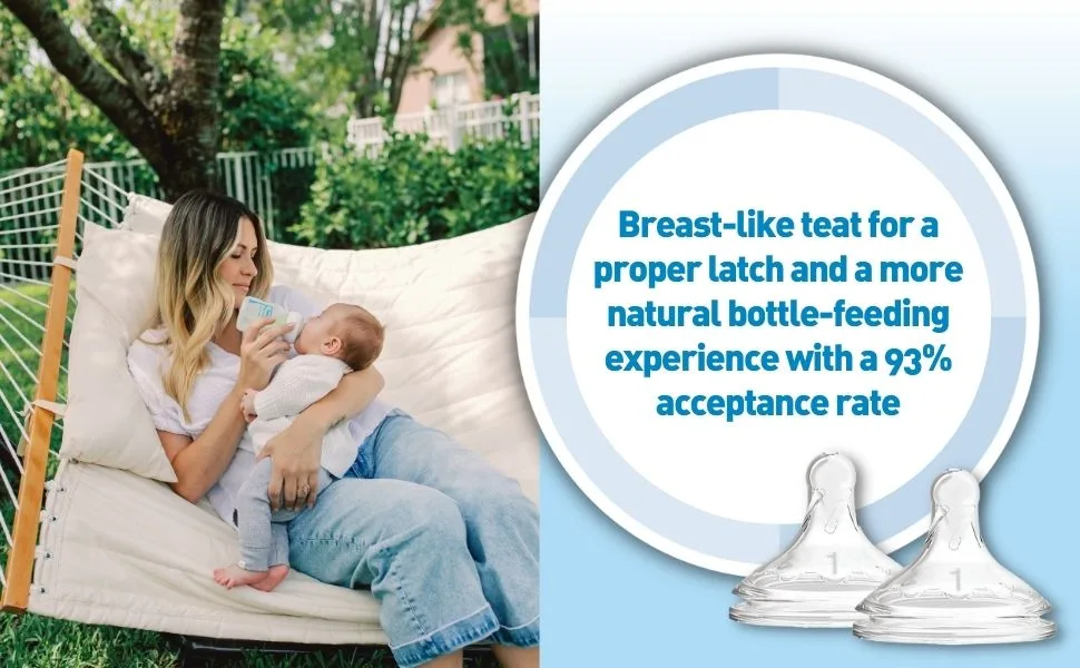 Dr. Brown's Natural Flow Options+ Anti-Colic Baby Bottle Gift Set Blue - options+ teats