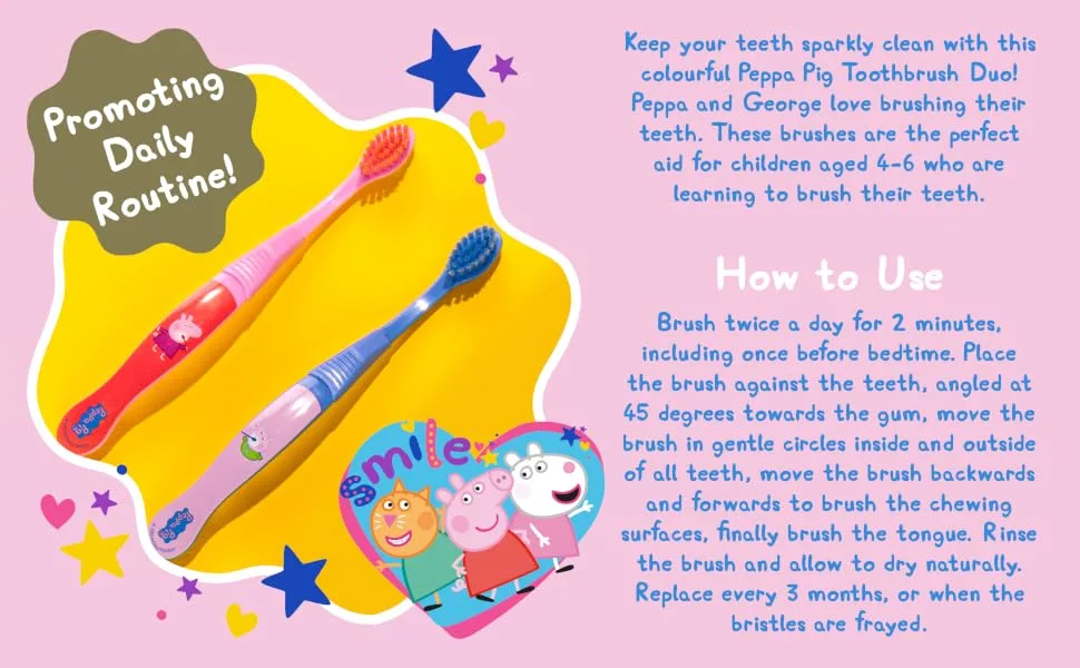 PEPPA PIG TOOTHBRUSH DUO - how to use