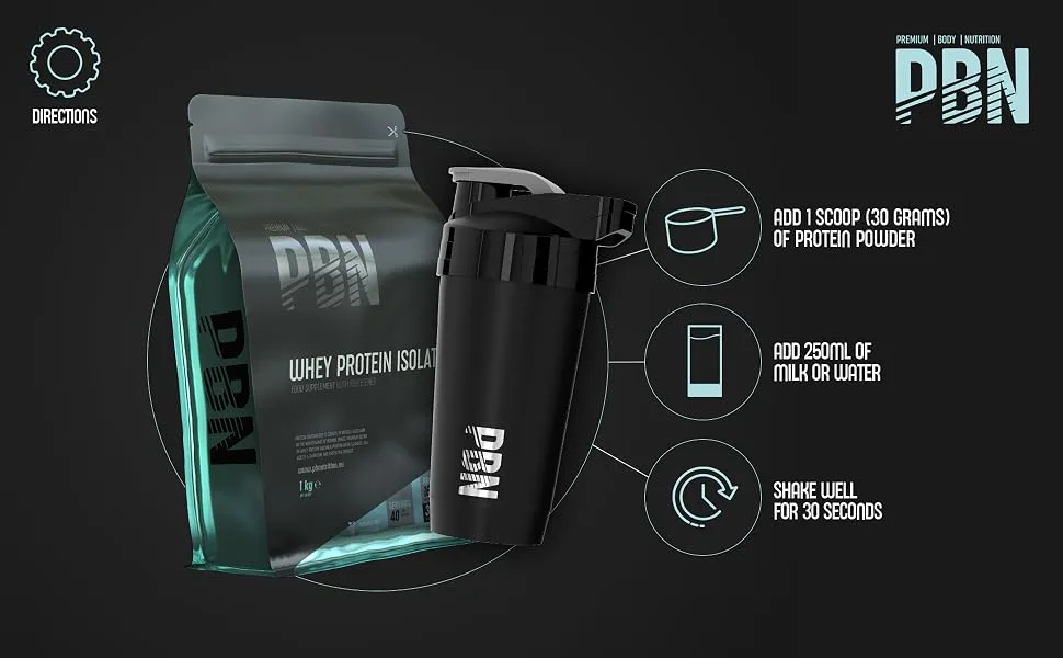 PBN - Premium Body Nutrition - Whey-ISOLATE Protein Powder 1kg Chocolate - 33 Servings Chocolate 1 kg (Pack of 1) - isolate protein