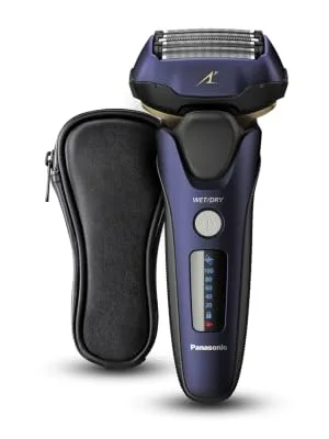 Panasonic ES-LV67 5-Blade Wet & Dry Electric Shaver For Men Rechargeable Responsive Beard Sensor Multi-Flex 16D Head(Navy and Black) ( UK 2pin Bathroom Plug) 5 blade shaver - product information 2