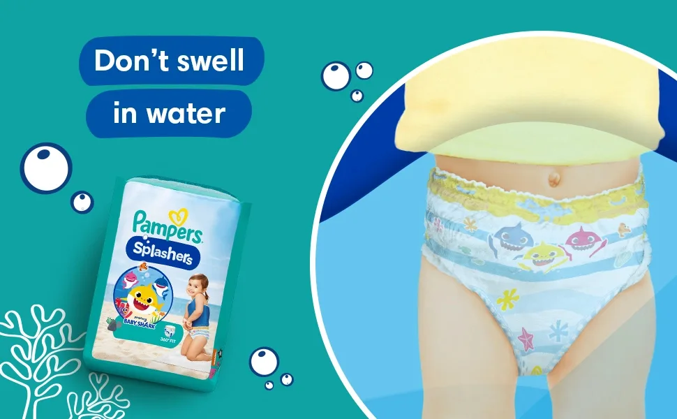Pampers Splashers Disposable Swimming Nappies Size 5-6 10 Pants - Pampers Splashers