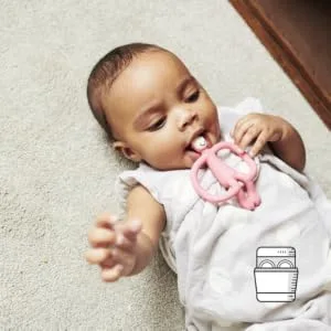 Matchstick Monkey Antimicrobial Silicone Teether & Gel Applicator Easy To Grip BPA Free 3 Months Old+ 11 cm Pink Monkey Pink Monkey 3 Months Old+ 1 Monkey Teether - MTP3