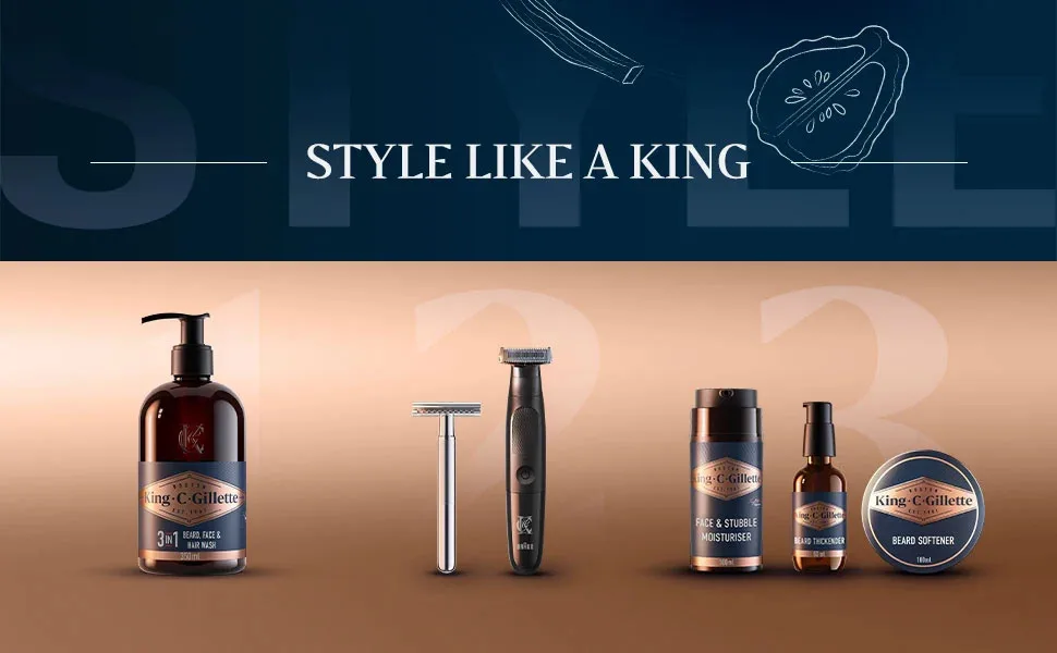 King C. Gillette Beard Shampoo & Face Wash 350 ml with Coconut Water Argan Oil & Avocado Oil Helps Beard Growth - product information 4