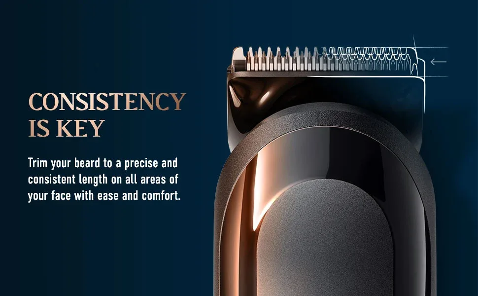 King C. Gillette Cordless Beard Trimmer Kit for Men with Lifetime Sharp Blades Includes 3 Interchangeable Hair Clipper Combs Gifts for Men 2 Pin UK Plug - product information 3