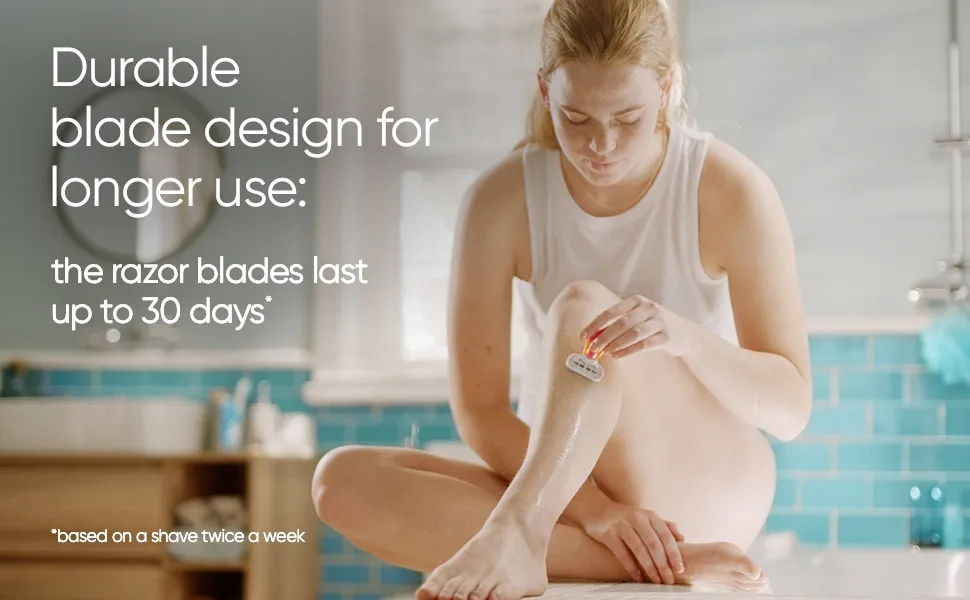 Gillette Venus Extra Smooth Snap Women's Razor + 1 Razor Blade Refills Mini Handle Lubrastrip with A Touch of Avocado Oils - Venus Extra Smooth Snap Pink Disposables