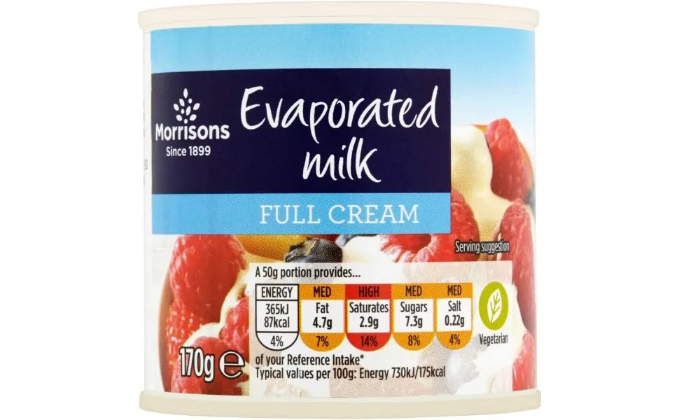 Morrisons Evaporated Milk Full Cream 170 g x 12 - product information 2