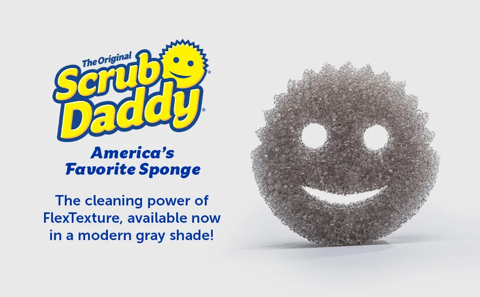 Scrub Daddy Style Sponge Cleaning Sponge for Washing Up Kitchen & Dish Sponge - Non Scratch Scourer with FlexTexture Firm & Soft Scrubbing Design Dishwashing Safe Scrubber Daddy Style Single - scrub daddy cleaning products home original pads products kitchen sponge dish cleaner mrs hinch