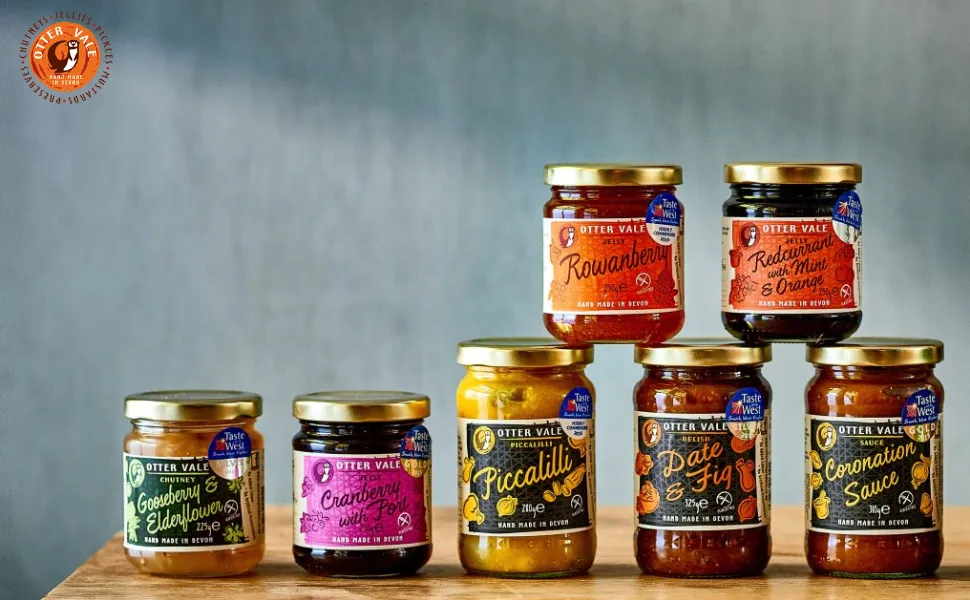 Otter Vale Mango Chutney Authentic Sweet Mango Direct from India Hand-Made in Devon Gluten-Free 567g Glass jar - Otter Vale