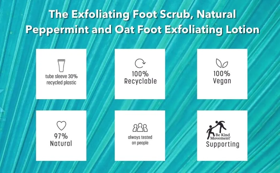 KIND NATURED Peppermint & Oat Exfoliating Foot Scrub 150ml - KN Foot Scrub3