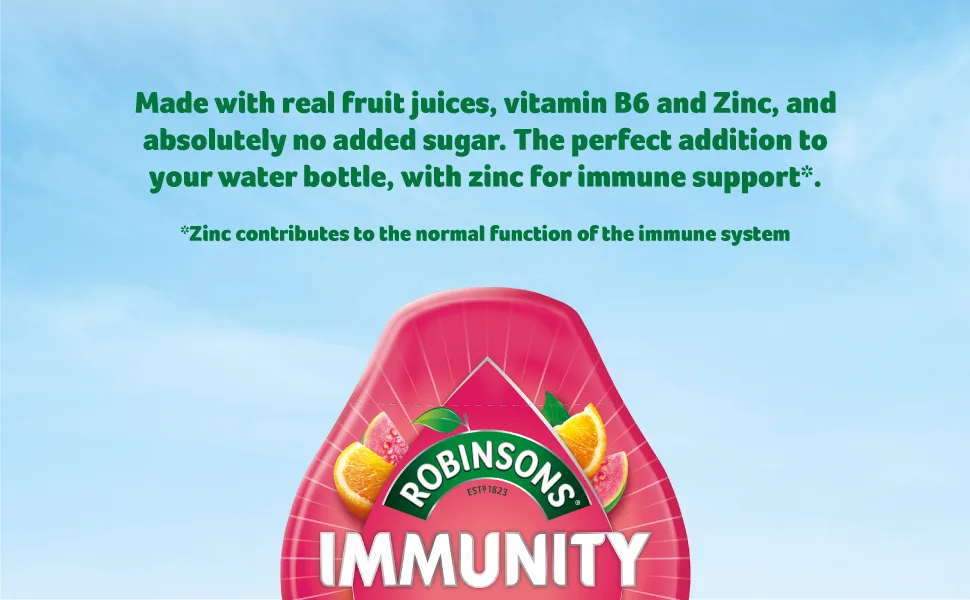 Robinsons Immunity Benefit Drops Orange & Guava with vitamin B6 and Zinc - 66ml Immunity 66 ml (Pack of 1) - Robinsons Benefit Drops Immunity