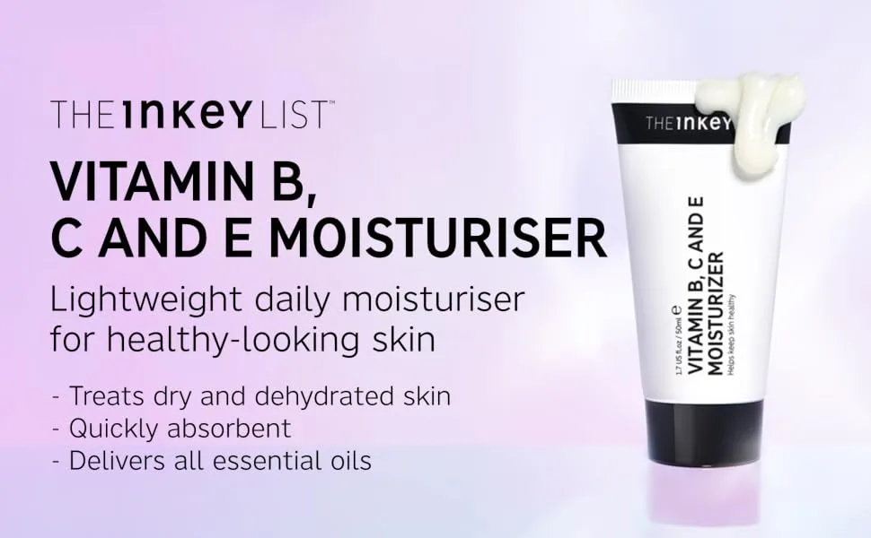 The INKEY List Vitamin B C and E Lightweight Daily Face Moisturiser to Keep Skin Healthy 50ml Single - Vitamin A, B and E (1)