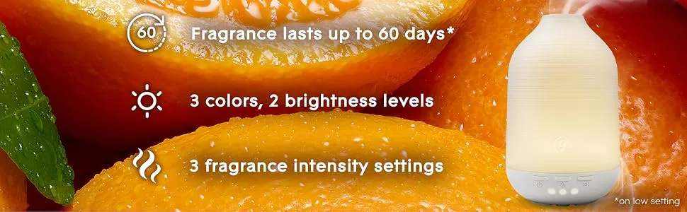 Glade Aromatherapy Essential Oil Diffuser Refill Cool Mist Aromatherapy Diffuser & Air Freshener for Home Pure Happiness with Orange & Neroli Scent 17.4 ml 17.4 ml (Pack of 1) Pure Happiness - glade